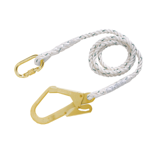 Longe de maintien au travail 2 mètres + connecteur et crochet 71207