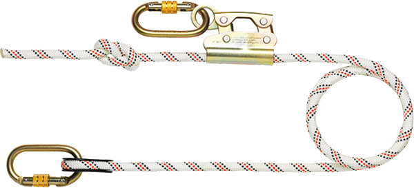 Longe de maintien au travail 2 mètres + antichute mobile + 2 connecteurs 71209
